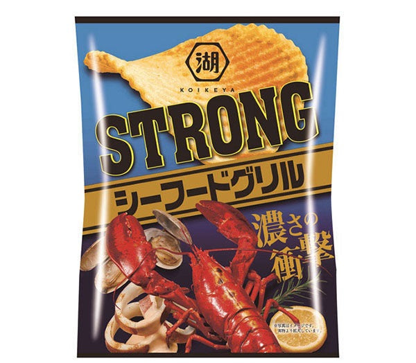 【送料無料】湖池屋 KOIKEYA STRONG ポテトチップス シーフードグリル 56g×24袋/2ケース【北海道・東北・四国・九州・沖縄県は必ず送料がかかります】