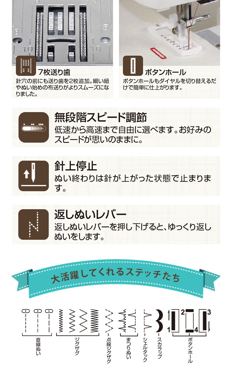 使い方シンプルで初心者にオススメ パワフルな シンガー 電子ミシン SN-1RD