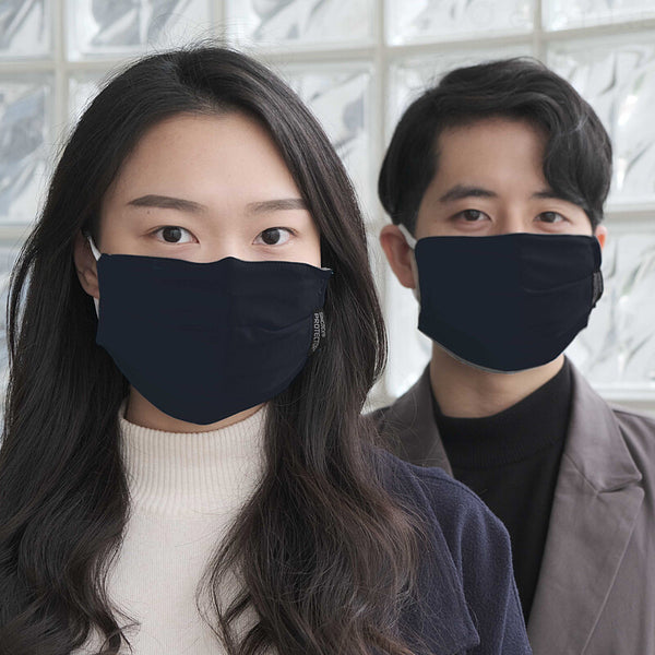 ハイテク繊維で進化！最強のマスクカバー SINGTEX PROTECTOR+ (2枚入)【抗菌 防臭 速乾 洗濯可】【大人用 LIGHT BLUE】