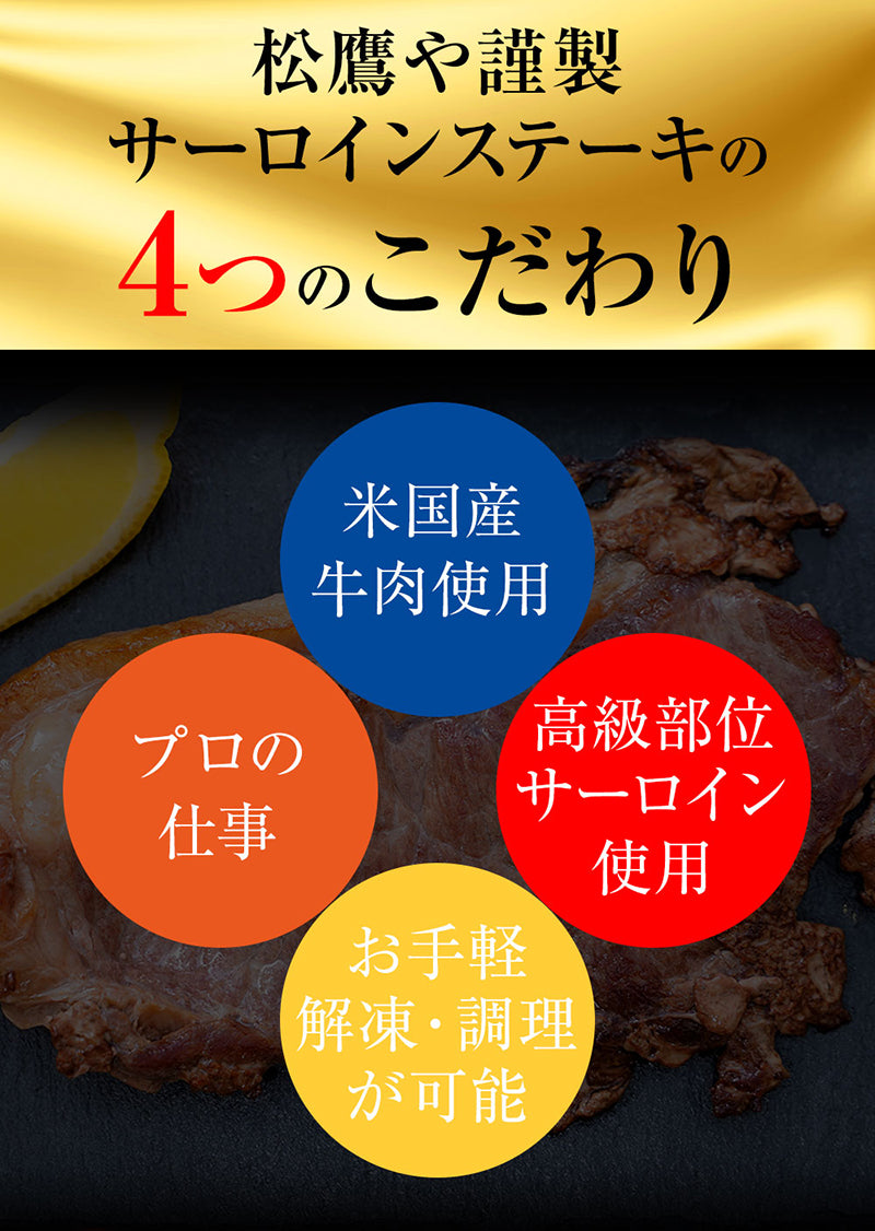 【松鷹屋】サーロインステーキ10食セット 1kg 100g×10枚 ステーキ サーロイン 米国産牛【ブラックフライデー・サイバマンデー特別価格】