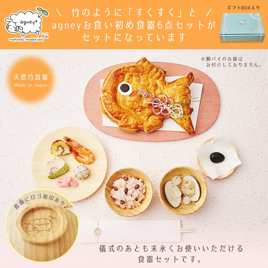 ★非掲載★お食い初め 料理  【ハレの日パイでお食い初め ひだまり（食器セット） 】鯛パイ 歯固め石 お食い初め手引書【人数分の蛤吸・赤飯・祝箸を追加購入可能】 鯛 アップルパイ お食い初めセット