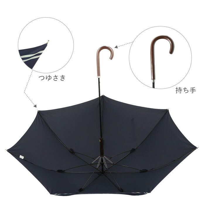 【1357セーラーピンク・長傘60cm】 傘 レディース 長傘 おしゃれ 通販 ジャンプ 雨傘 軽量 UVカット ジャンプ傘 60cm 7本骨 大きめ ワンタッチ 丈夫 グラスファイバー骨 niftycolors ニフティカラーズ スマートジャンプ