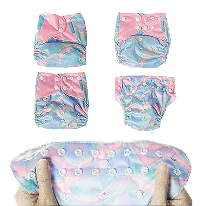 【Y（ブルー）】 おむつカバー 4枚セット 通販 オムツカバー ベビー 布おむつカバー 可愛い ベビー用品 おむつ カバー パンツ 新生児 おしゃれ かわいい 赤ちゃん 出産準備 保育園 入園準備