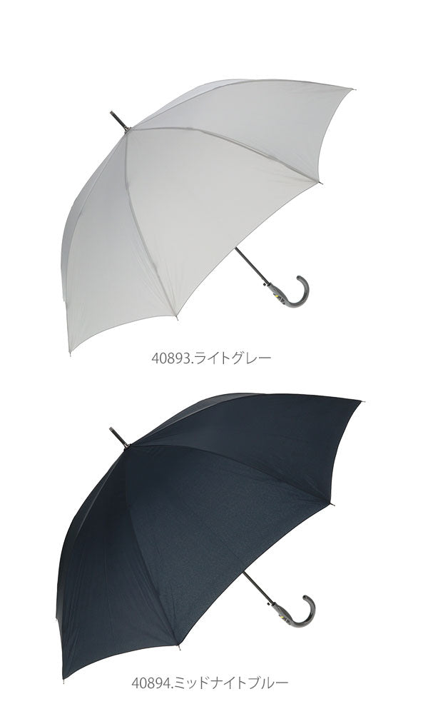 【40383.アッシュ・高強度長傘】 傘 メンズ 大きいサイズ 通販 おしゃれ 丈夫 8本骨 ジャンプ ワンタッチ グラスファイバー骨 ブランド マブ 耐風 65cm 長傘 雨傘 かさ 紳士傘 高強度傘 無地 シンプル ストレングス