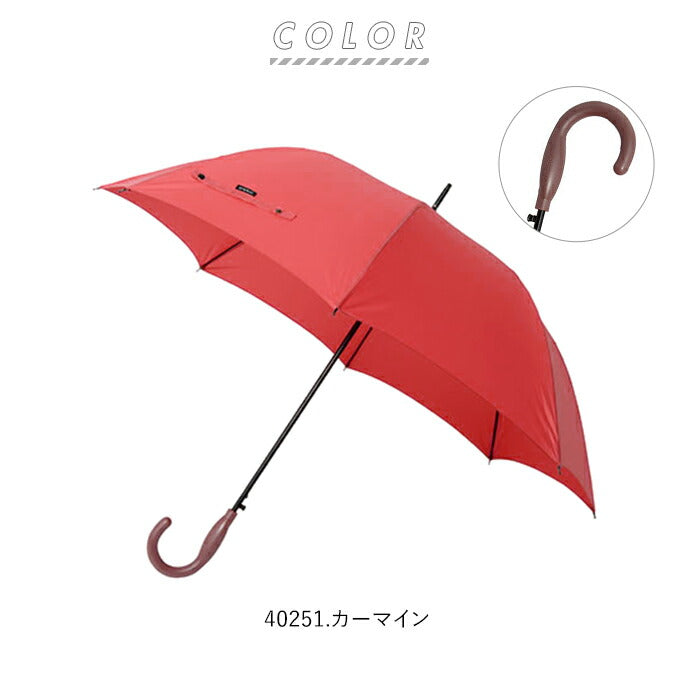 【40252.オランジュ】 傘 おしゃれ 通販 レディース メンズ 長傘 ワンタッチ 軽い 軽量 丈夫 グラスファイバー骨 60cm 8本骨 60センチ 持ちやすい ジャンプ傘 UVカット 紫外線対策 晴雨兼用 シンプル 無地