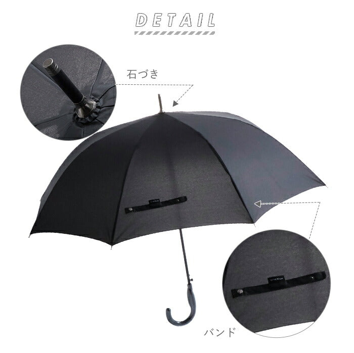 【40252.オランジュ】 傘 おしゃれ 通販 レディース メンズ 長傘 ワンタッチ 軽い 軽量 丈夫 グラスファイバー骨 60cm 8本骨 60センチ 持ちやすい ジャンプ傘 UVカット 紫外線対策 晴雨兼用 シンプル 無地