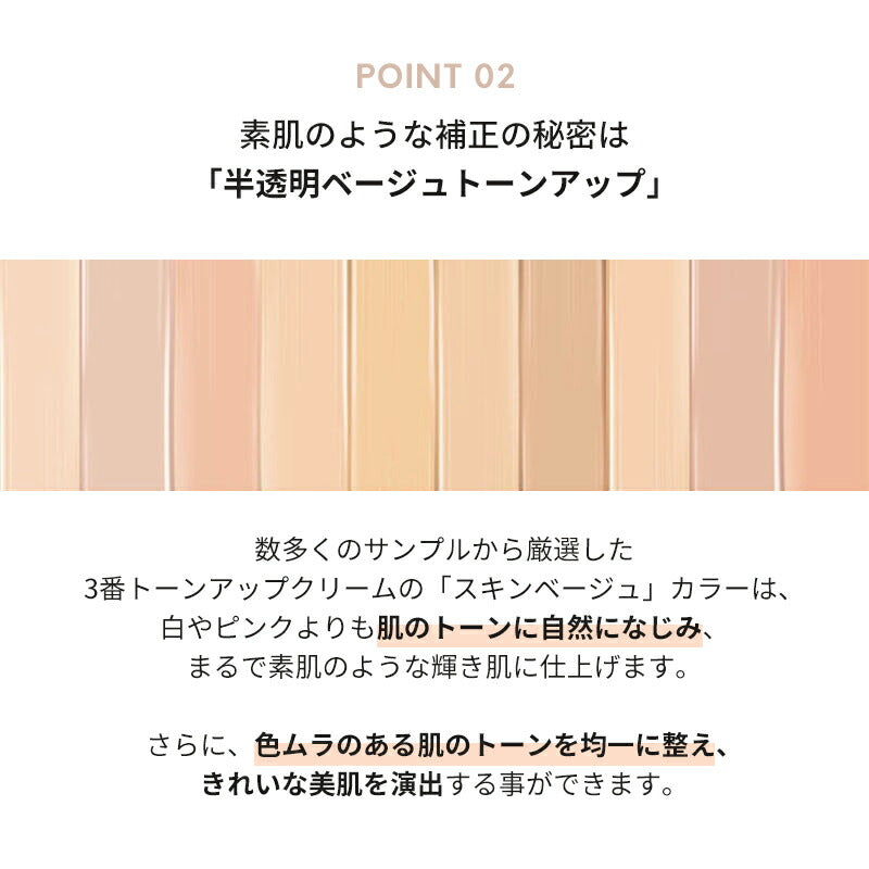 ナンバーズイン 3番 ノーファンデ陶器肌 トーンアップクリーム 50ml SPF50+ PA++++ numbuzin ベースメイク 化粧下地 UVケア 日焼け止め 韓国 敏感肌 メイクアップ ナイアシンアミド ツヤ肌 保湿 美肌 乾燥肌 韓国コスメ ゆうパケット 送料込み