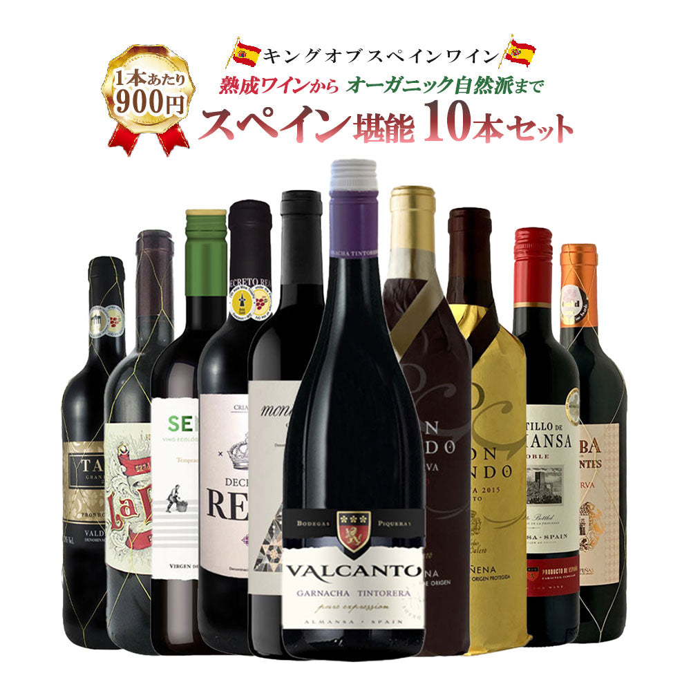 【送料無料】ワイン セット スペインワイン厳選10本絶品の長期熟成グランリゼルバ2本入り!【北海道・東北・四国・九州・沖縄県は必ず送料がかかります】