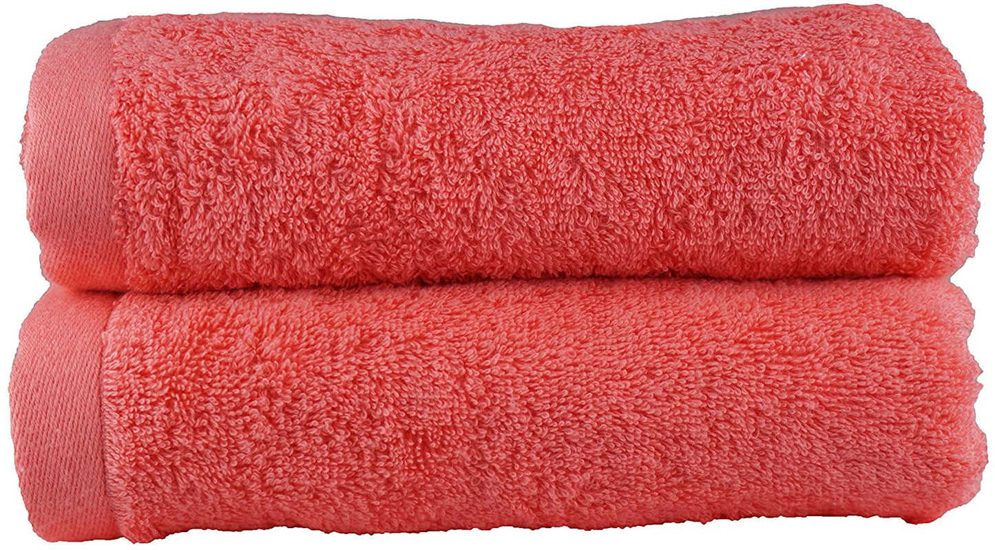 ストロベリーピンク　フェイスタオル スーピマコットン ホテルタイプタオル 同色5枚セット 【メール便送料無料】