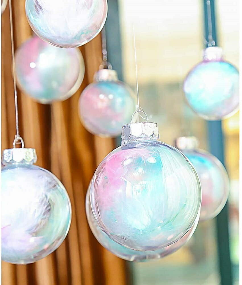 透明 プラスチック【6個セット】 クリスマス オーナメント 豪華セット クリスマスツリー 飾り付け 飾り 華やか おしゃれ きれい ボールクリスマス DIY デコレーション クリスマスパーティー グッズ ボール パーティーグッズ 装飾