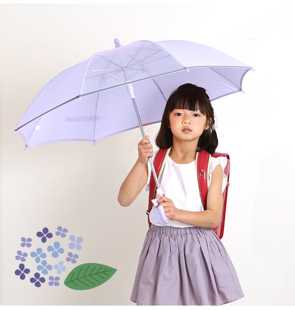 【サックス・ss4052】 長傘 子供用 50cm 透明窓 通販 反射テープ付 キッズ 園児 小学生 低学年 シンプル 無地 イエロー 黄色 ネイビー 紺 ネームプレート グラスファイバー骨 ジャンプ傘 ワンタッチ 入学準備