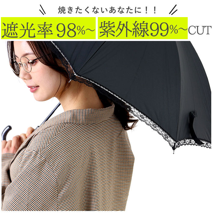 【黒・先染ギンガム切継】 日傘 軽量 通販 おしゃれ 小さめ 傘 ミニ かさ 50cm 50センチ 赤外線カット 婦人傘 遮光 アウトドア 手動 スポーツ観戦 手開き 紫外線 対策 シルバーコーティング プレゼント 母の日