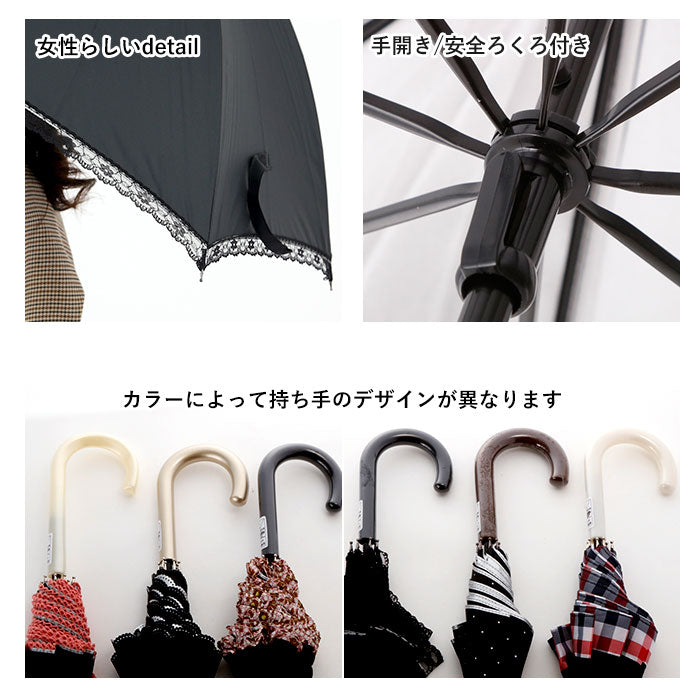 【紺・レース】 日傘 軽量 通販 おしゃれ 小さめ 傘 ミニ かさ 50cm 50センチ 赤外線カット 婦人傘 遮光 アウトドア 手動 スポーツ観戦 手開き 紫外線 対策 シルバーコーティング プレゼント 母の日