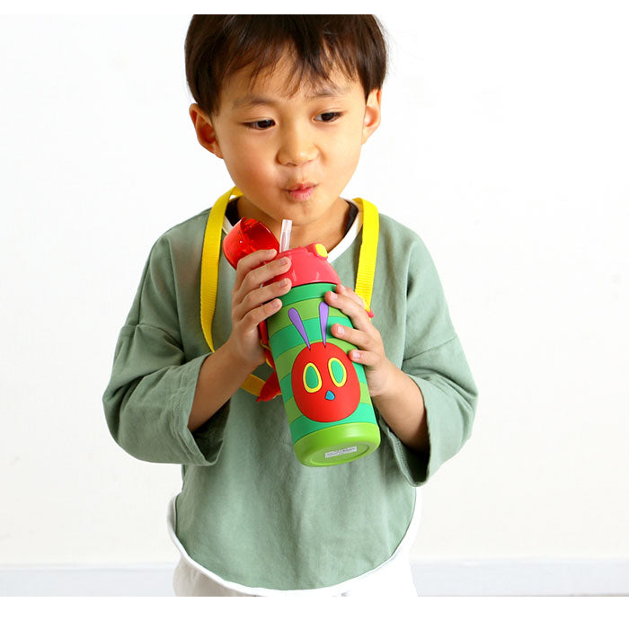 【おさるのジョージ・ストローボトル】 水筒 キッズ ストロー 通販 ステンレス 保冷 キャラクター ディズニー かわいい ステンレスボトル 380ml ハローキティ トトロ プラレール おさるのジョージ はらぺこあおむし プーさん