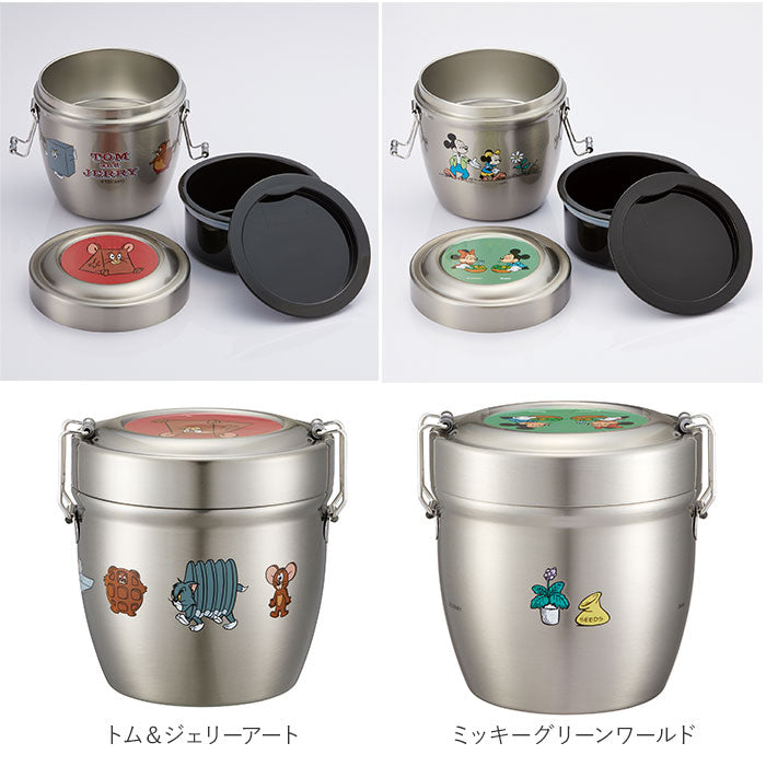 【トム＆ジェリー・丼ジャー】 弁当箱 保温 保冷 丼 通販 スケーター 570ml ランチジャー 2段 二段 ランチボックス お弁当箱 おしゃれ かわいい キャラクター ディズニー スヌーピー ジブリ ハローキティ サンリオ