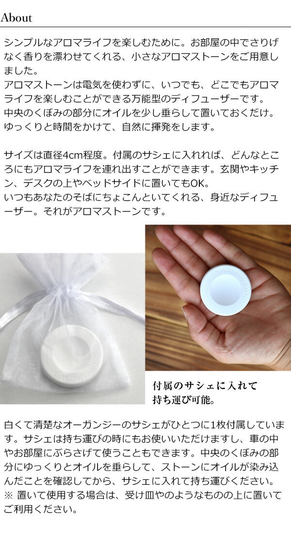 アロマストーン　サークル型  アロマプレート 石膏 アロマグッズ アロマオイル エッセンシャルオイル ギフト