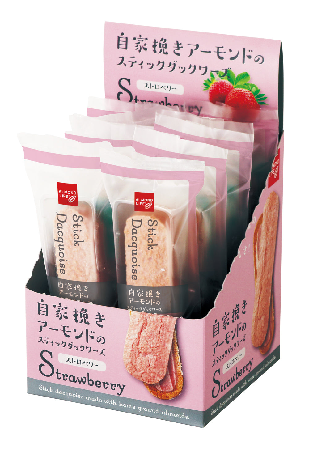 アーモンドライフ スティックダックワーズ ストロベリー10個入
