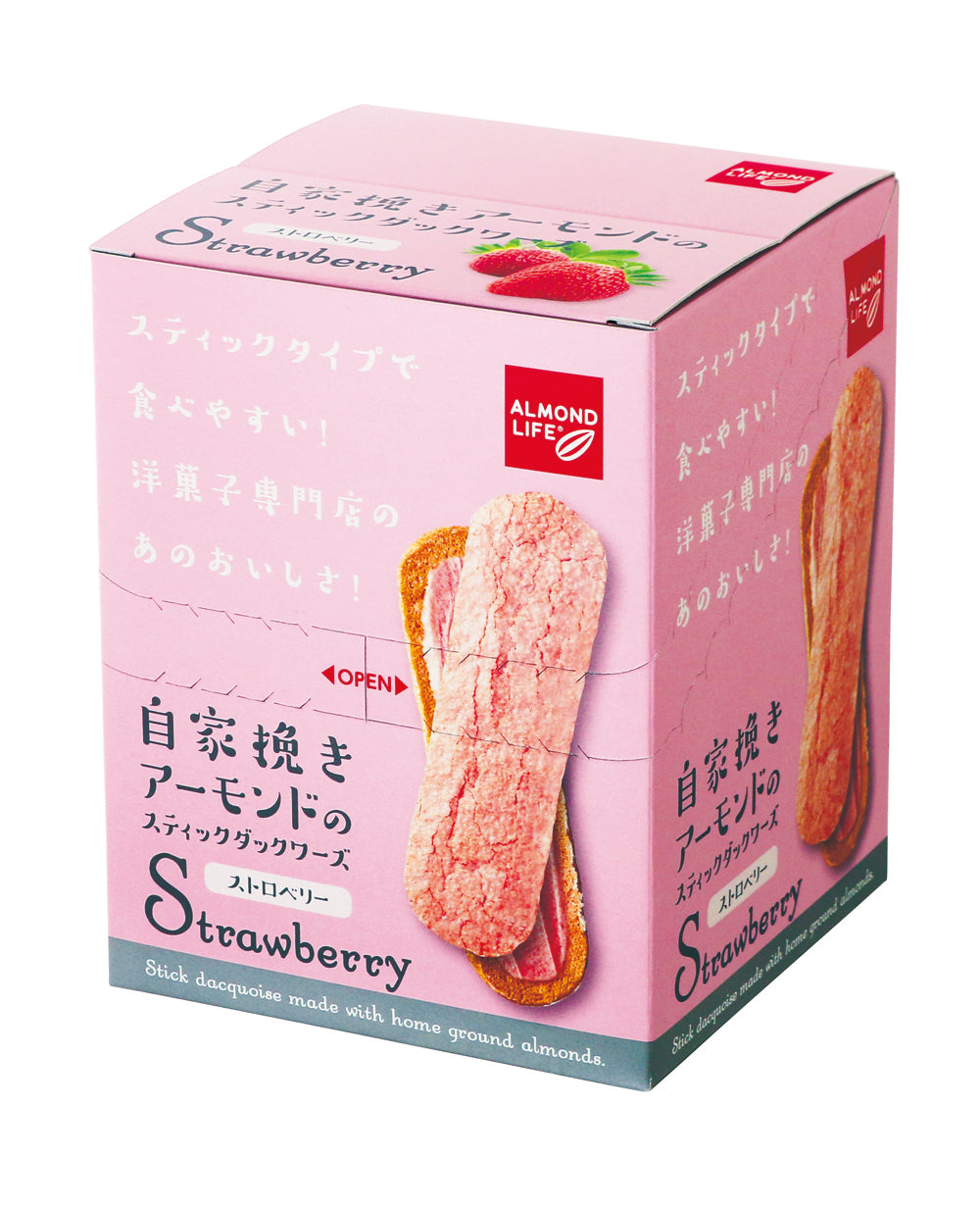 アーモンドライフ スティックダックワーズ ストロベリー10個入