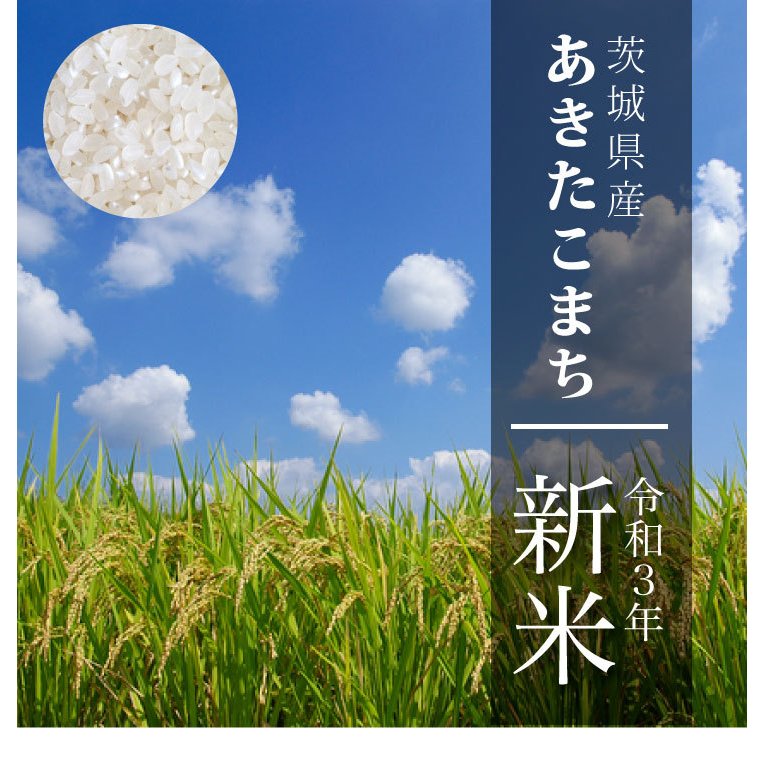 5kg 新米 令和3年 茨城県産 あきたこまち  白米