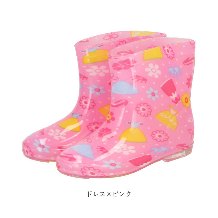 【カー×ブルー×イエロー・19センチ】 レインブーツ キッズ 通販 女の子 長靴 おしゃれ かわいい 登園 通学 保育園 幼稚園 小学生 女児 レインシューズ 雨靴 子供 子ども 15 16 17 cm 18 19 センチ レインウェア