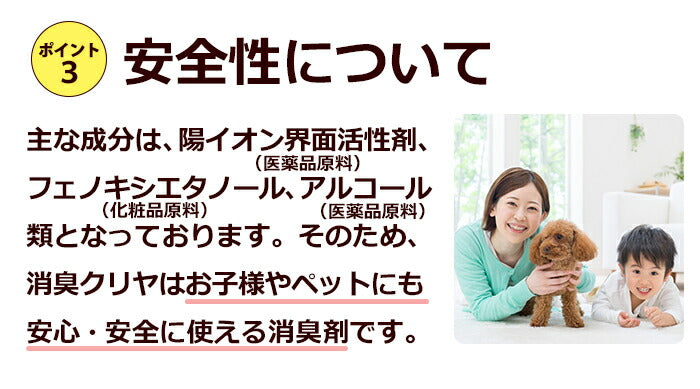 『消臭クリヤ お試し品 10ml』  超経済的 消臭スプレー まずはお試し! 希釈型　無香料 消臭剤