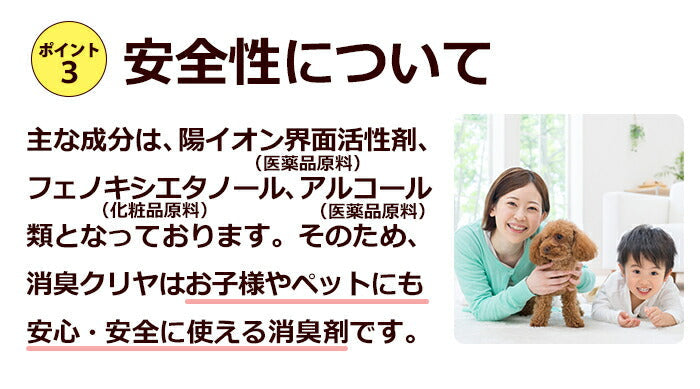 『消臭クリヤ お試し品 10ml』  超経済的 消臭スプレー まずはお試し! 希釈型　無香料 消臭剤