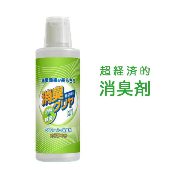 『消臭クリヤ 300ml』大容量 消臭 除菌剤1本から500mlの消臭剤が30本できる！