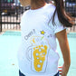 Cheers!! Foot Art Print T-Shirts■手形 手形アート 足形 足型アート ベビー 服 名入れ プレゼント Tシャツ 出産祝い ギフト 子供服 キッズ服 おしゃれ 赤ちゃん メモリアル オーダーメイド 手形 足型 新生児