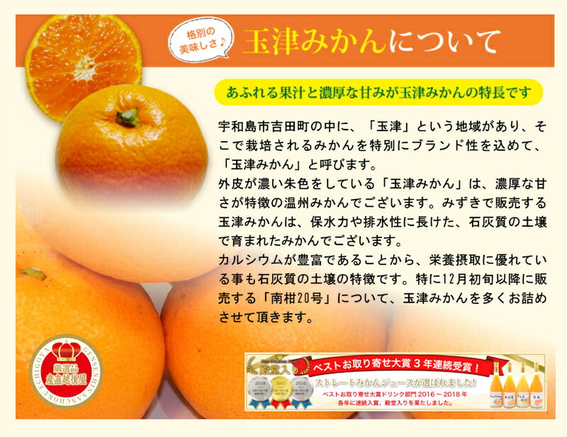 【フルーツ みかん 温州みかん】愛媛県宇和島市 吉田町吉田みかん農家 土山みずき樹上完熟温州みかん 玉津みかん 3kgみかん農家から産地直送送料無料【果物 贈答品 ギフト】