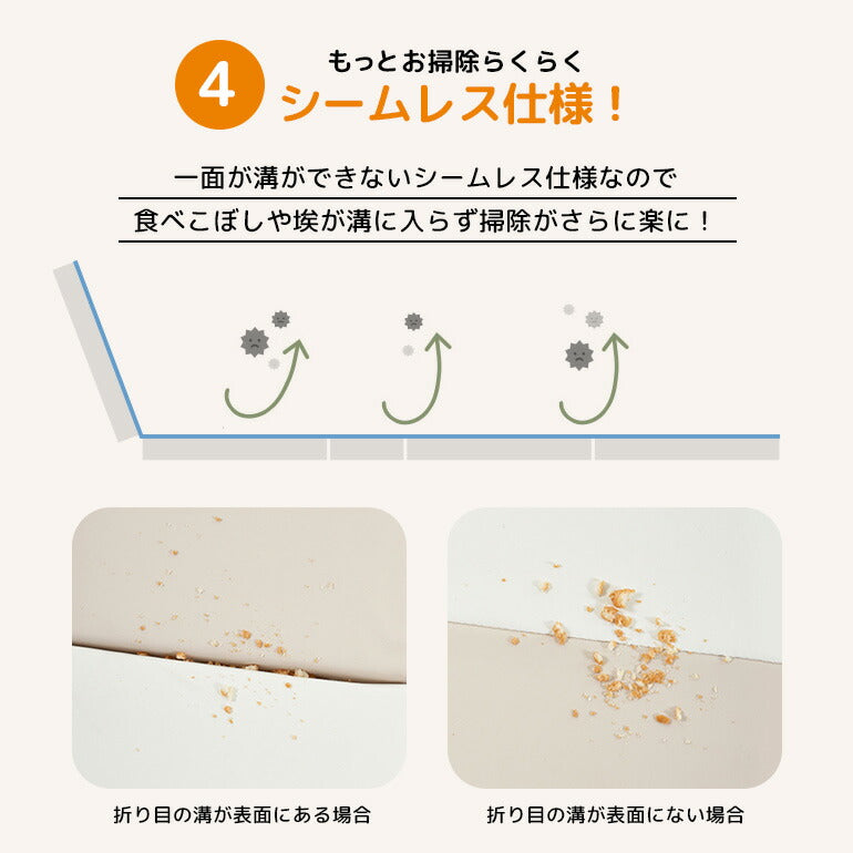 カラズマットthesun CLEANタイプ 140×200cm 2枚セット ベージュ プレイマット 赤ちゃん ベビー  140 200 4cm 2枚セット クリーン 防炎 フロアマット ベビーマット 折りたたみ 折り畳み 防水 出産祝い 防音 お昼寝マット Caraz カラズ thesun 床暖房対応 リバーシブル 【保証付き】