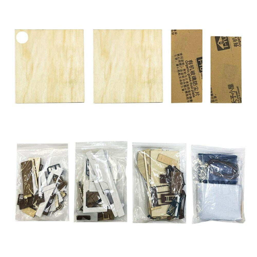 置物 ミニチュア ドールハウス 本棚のミニチュアドールハウス ジオラマ 建築模型 DIY 本棚 中華街 棚 ブックエンド 秘密 シークレット キット アート 江南水巷 魔法の世界 異世界 路地裏 港町 商店街 繁華街 路地 家 照明 LED