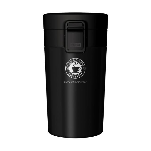 【ブラック】 アスベル タンブラー 290ml 通販 保冷 保温 蓋付き おしゃれ マグボトル カフェマグ ワンタッチ 広口 注ぎやすい 洗いやすい ステンレスボトル 真空断熱 マイボトル 水筒 ASVEL TL290