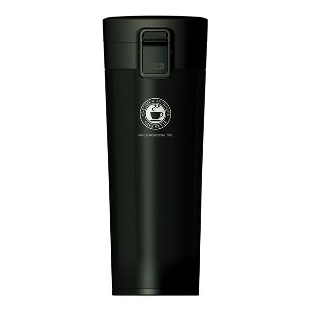 【ブラック・0】 アスベル タンブラー 480ml 通販 保冷 保温 蓋付き おしゃれ マグボトル カフェマグ ワンタッチ 広口 注ぎやすい 洗いやすい ステンレスボトル 真空断熱 マイボトル 水筒 ASVEL TL480