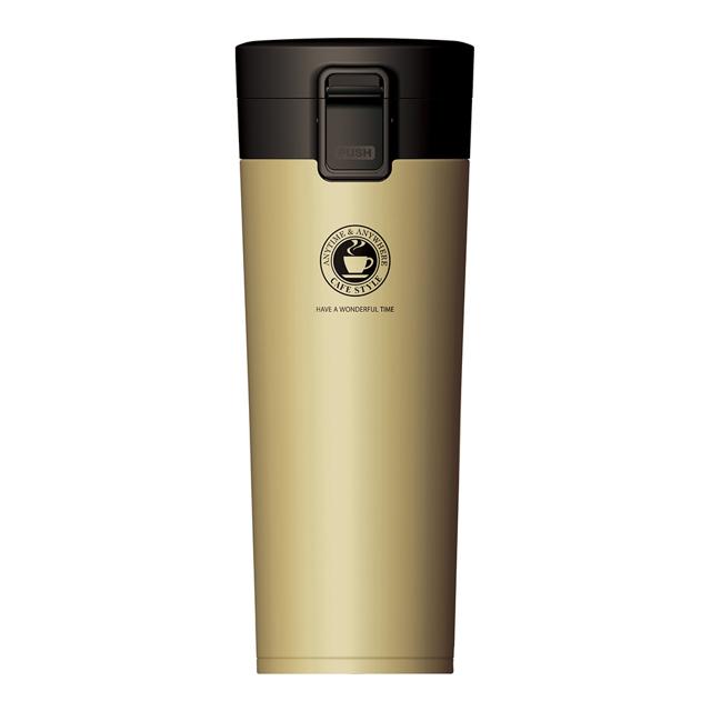 【シャンパンゴールド】 アスベル タンブラー 480ml 通販 保冷 保温 蓋付き おしゃれ マグボトル カフェマグ ワンタッチ 広口 注ぎやすい 洗いやすい ステンレスボトル 真空断熱 マイボトル 水筒 ASVEL TL480