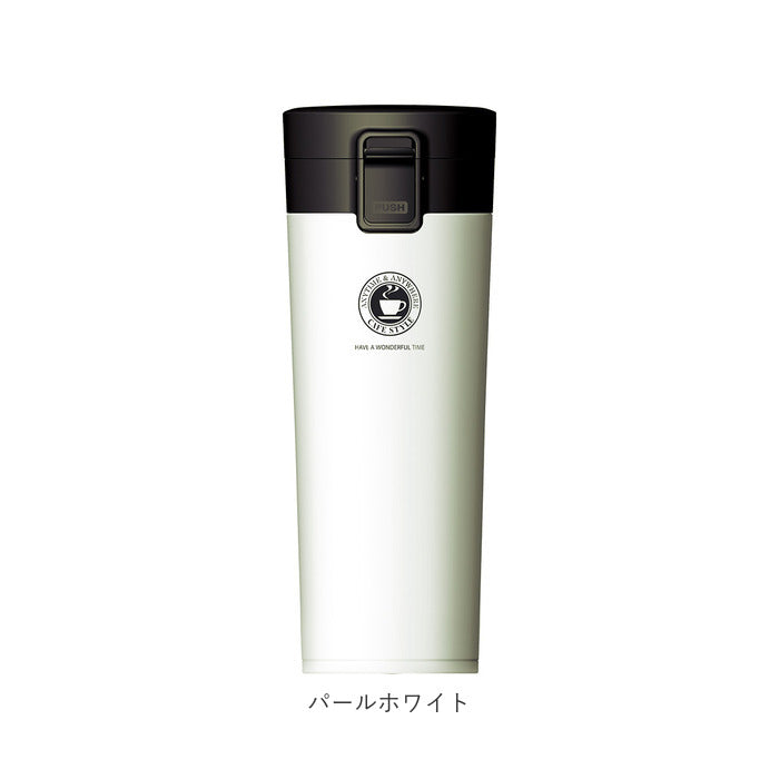 【ブラック・0】 アスベル タンブラー 480ml 通販 保冷 保温 蓋付き おしゃれ マグボトル カフェマグ ワンタッチ 広口 注ぎやすい 洗いやすい ステンレスボトル 真空断熱 マイボトル 水筒 ASVEL TL480