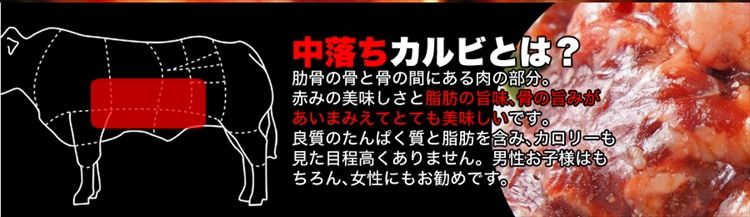 牛霜降 中落ちカルビ500ｇ（味付け）