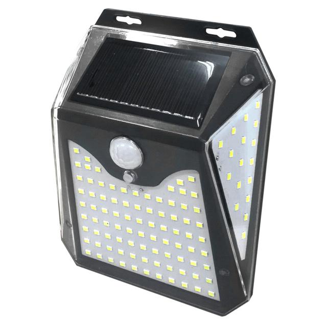 【ブラック】 センサーライト 屋外 ソーラー 通販 led 人感 防犯 ライト 太陽光 照明 自動点灯 防雨形 玄関 ガレージ 壁掛け 壁面 明るい モーションセンサー トレードワン