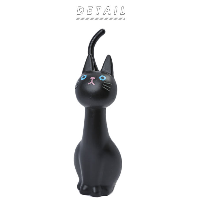 【ME99.クロ】 トイレブラシ かわいい 通販 おしゃれ コンパクト ポット セット 収納 トイレ掃除 ブラシ 猫グッズ 雑貨 ネコ ねこ ケースセット 掃除用品 猫雑貨 黒猫 ねこのしっぽの物語
