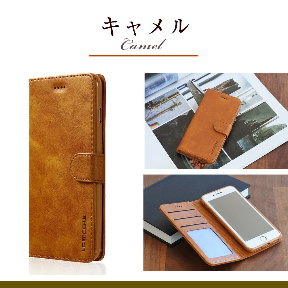 iPhoneケース スマホケース iPhone12ProMax キャメル 手帳型 ブックカバー 韓国 おしゃれ かわいい