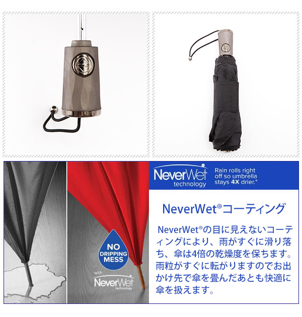 【H39】 折りたたみ傘 totes トーツ  通販 折り畳み 傘 ワンタッチ 自動開閉 耐風 撥水 Neverwet 丈夫 TITAN レディース メンズ コンパクト 収納 大きめ 50cm 8本骨 マジックテープ 耐風傘