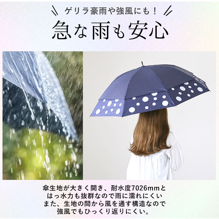 【27020.チェックネイビー・晴雨兼用傘】 トランスフォーム傘 通販 HYGGE ヒュッゲ 60cm 45cm 耐風 手開き UVカット 99.99% 遮光率99.99% 遮熱 日焼け対策 熱中症対策 ショートワイド傘 おしゃれ 大人 かわいい 長傘 雨傘
