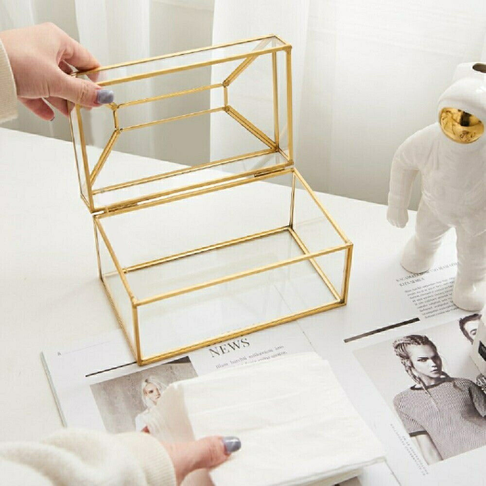 ティッシュボックス クリア ゴールド ティッシュケース ティッシュボックスケース 上品 キラキラ 豪華 ゴージャス 女性 レディース ホテル ガラス調 アンティーク調 可愛い かわいい おしゃれ ペーパー ティッシュ ボックス 高級 クリスタル 北欧 インテリア