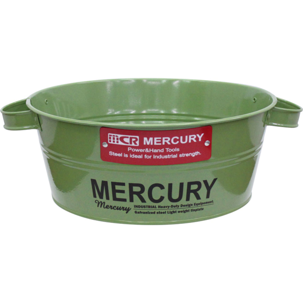 【カーキ・タブバケツ】 マーキュリー バケツ 通販 ブリキバケツ 雑貨 おしゃれ MERCURY タブバケツ ブリキ スチール ガーデニング 花壇 寄せ植え 鉢カバー ガレージ カー用品 ゴミ箱 掃除用品