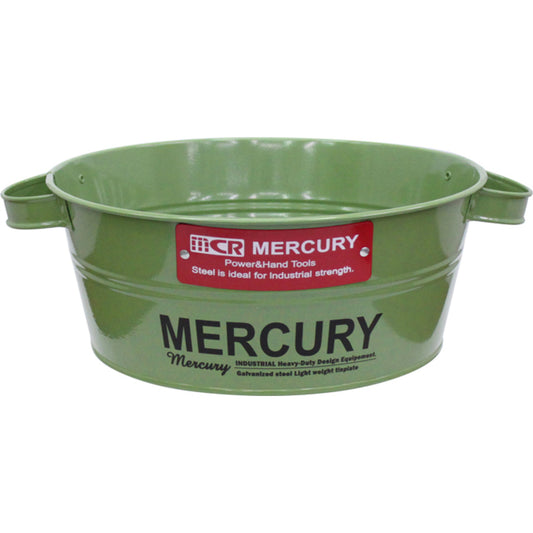 【カーキ・タブバケツ】 マーキュリー バケツ 通販 ブリキバケツ 雑貨 おしゃれ MERCURY タブバケツ ブリキ スチール ガーデニング 花壇 寄せ植え 鉢カバー ガレージ カー用品 ゴミ箱 掃除用品