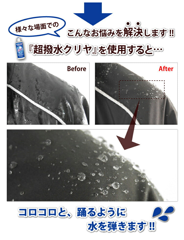 『超撥水クリヤお試し品 20ml 1回分』衣類用 撥水剤