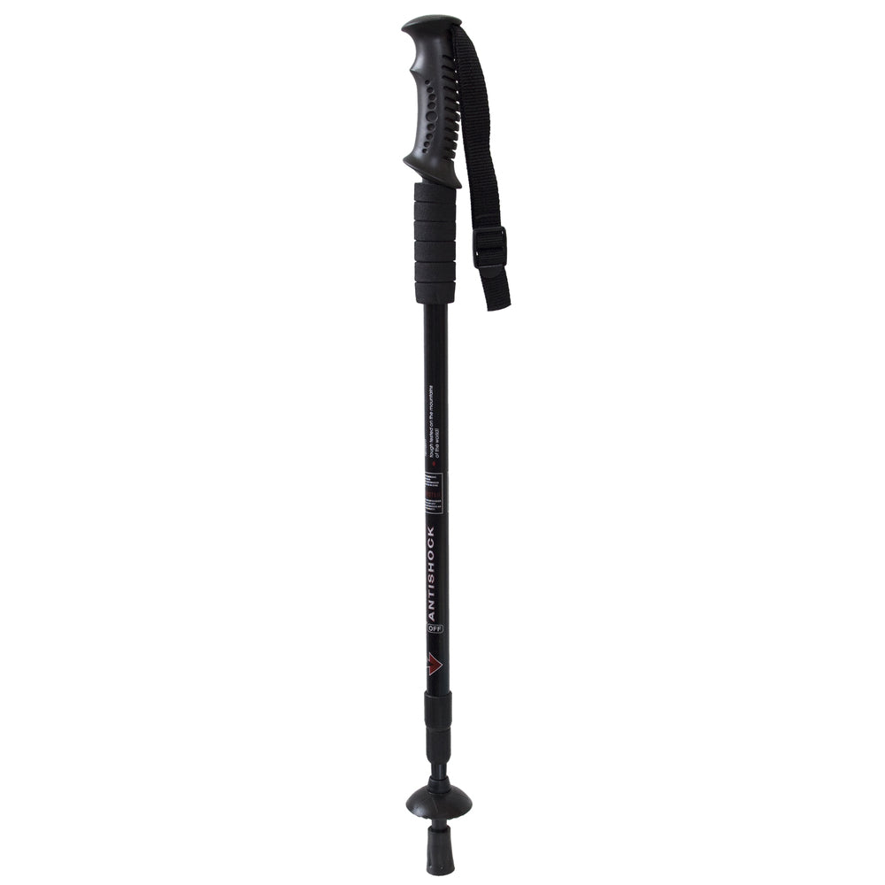 【ブラック・ステッキ】 トレッキングポール 通販 トレッキング ステッキ ストック 登山 山登り ハイキング ウォーキング 旅行 トラベル ストラップ付き 軽量 軽い アルミ製 長さ調節 伸縮 アルミニウム