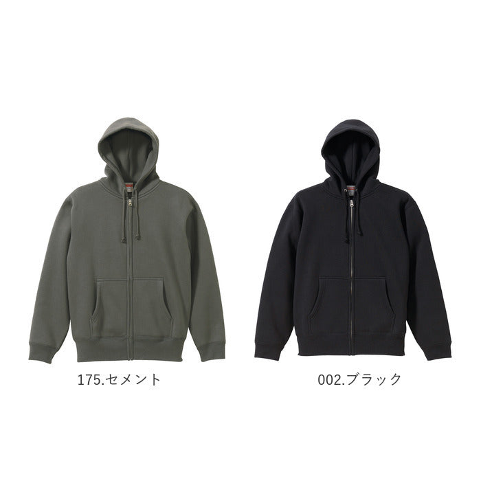 【002.ブラック・Mサイズ】 ユナイテッドアスレ パーカー 通販 スウェット トレーナー フルジップ  裏起毛 メンズ レディース 10.0oz 10.0オンス United Athle 5620-01 シンプル 無地 ビッグシルエット