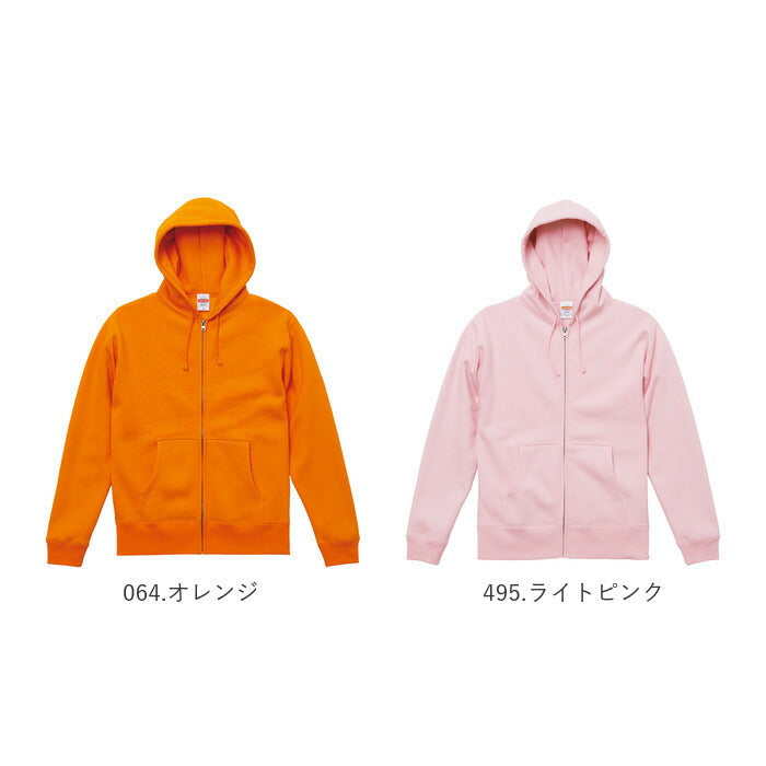 【002.ブラック・Mサイズ】 ユナイテッドアスレ パーカー 通販 スウェット トレーナー フルジップ  裏起毛 メンズ レディース 10.0oz 10.0オンス United Athle 5620-01 シンプル 無地 ビッグシルエット
