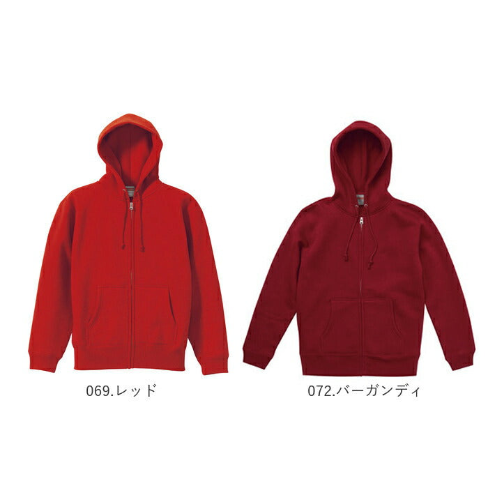 【002.ブラック・Mサイズ】 ユナイテッドアスレ パーカー 通販 スウェット トレーナー フルジップ  裏起毛 メンズ レディース 10.0oz 10.0オンス United Athle 5620-01 シンプル 無地 ビッグシルエット
