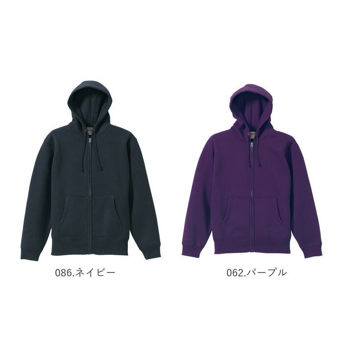 【002.ブラック・Mサイズ】 ユナイテッドアスレ パーカー 通販 スウェット トレーナー フルジップ  裏起毛 メンズ レディース 10.0oz 10.0オンス United Athle 5620-01 シンプル 無地 ビッグシルエット